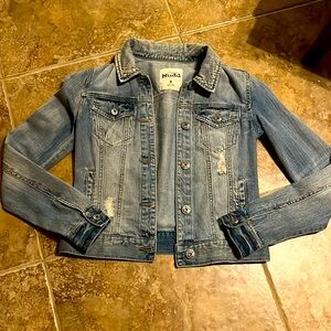 Mudd crop denim jacket size small